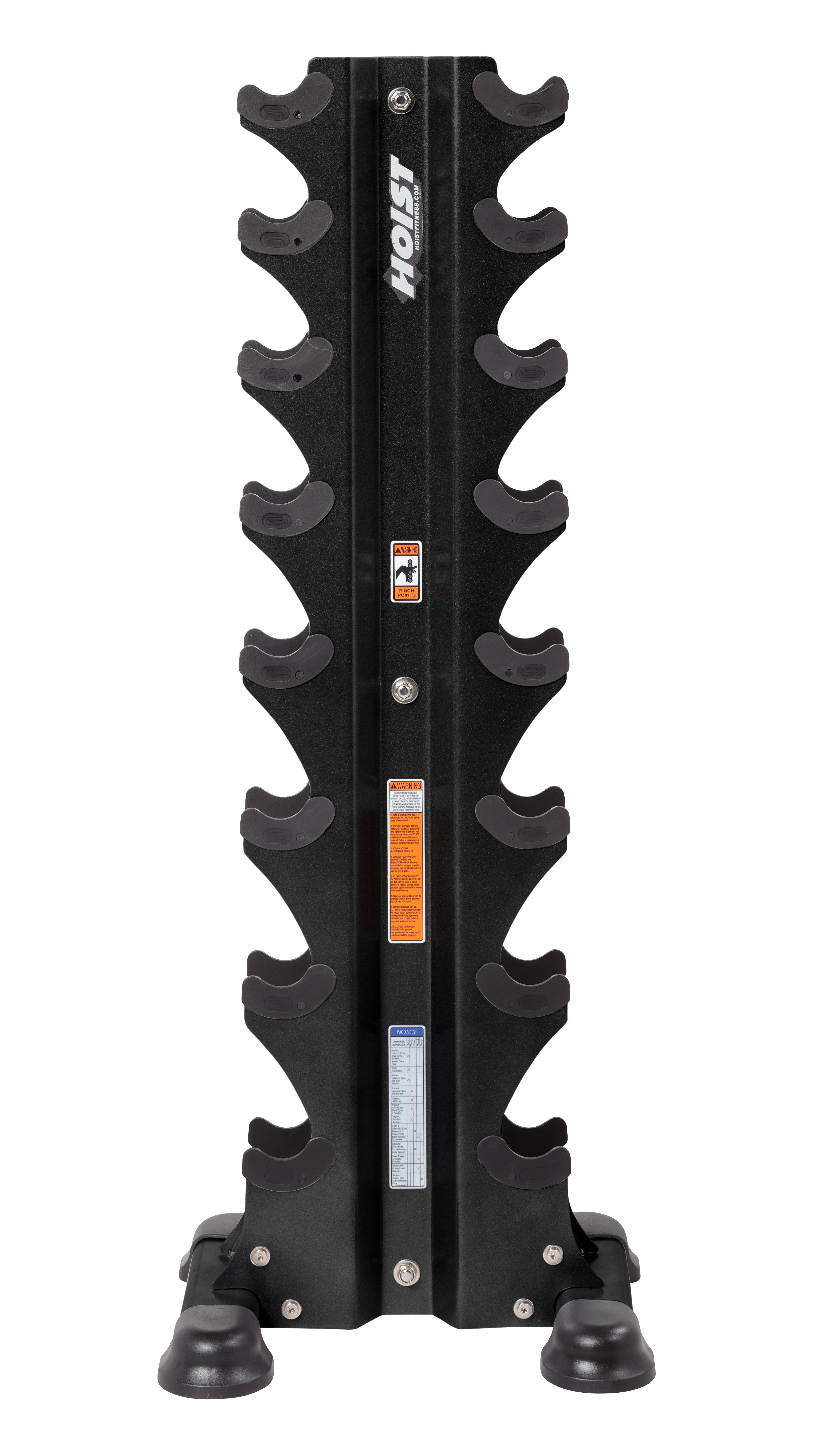 HOIST 8 PAIR VERTICAL DUMBBELL RACK (8 PAIRS) -Hex Dumbbells
